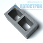 Блок бетонный стеновой КСР-ПР-ПС-39-100-F75-1100 (СКЦ-1Л) 190x190x390мм пустотелый
