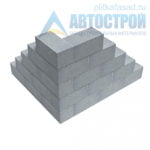 Блок керамзитобетонный стеновой КПР-ПР-39-50-F25-1600 (СКЦ-1ПРП 01/01С) 190х190х390мм полнотелый пример угла