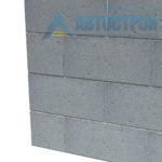 Блок керамзитобетонный стеновой КПР-ПР-39-50-F25-1600 (СКЦ-1ПРП 01/01С) 190х190х390мм полнотелый пример стены