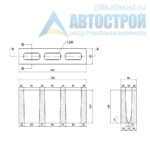 Блок керамзитобетонный для перегородок КПР-ПР-ПС-39-50-F25-900 (СКЦ-3Р 01/01С) 90x190x390мм пустотелый чертеж