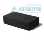 Кирпич бетонный стеновой полнотелый фасадный колотый угловой черный