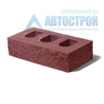 Кирпич бетонный стеновой пустотелый фасадный колотый угловой красный