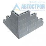 Блок для перегородок СКЦ-3Л-80 90х188х390 мм пустотелый. Пример угла